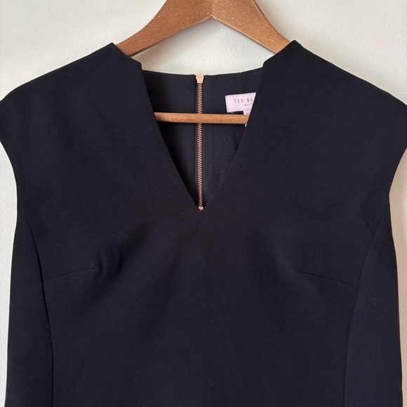 Ted Baker Paysy Top 2 Medium Black Cap Sleeve - Picture 3 of 9